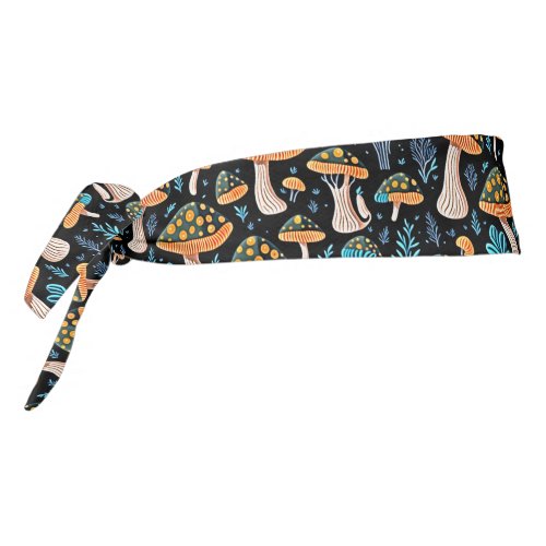 Mushrooms Pattern Tie Headband