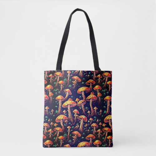 Mushrooms Pattern Tote Bag
