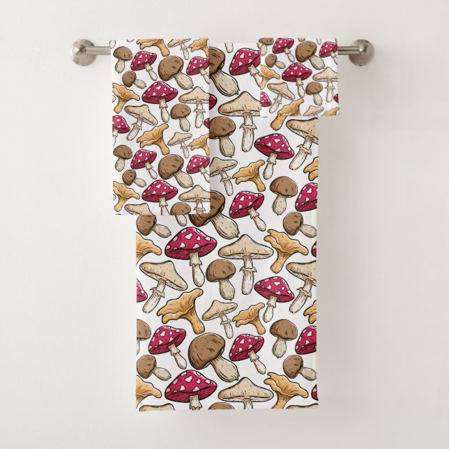 Mushrooms Pattern towel set (Insitu)