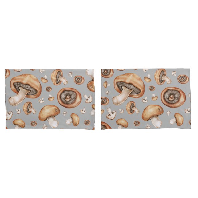 Mushrooms Pillow Case (Front-Set)
