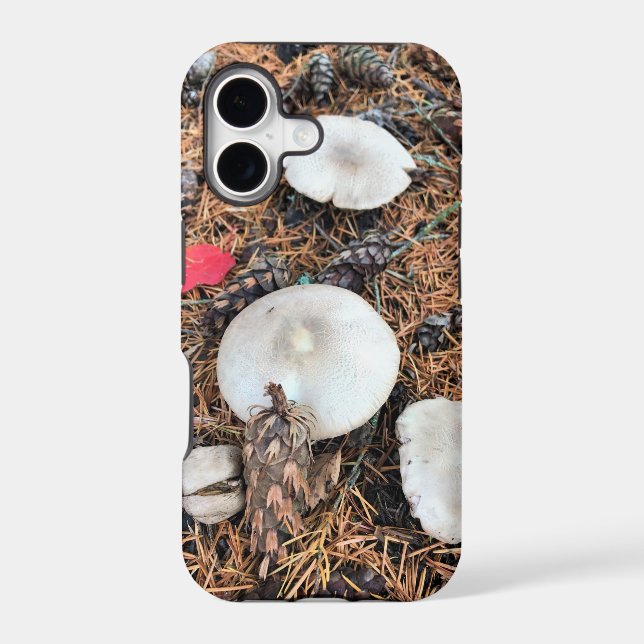 Mushrooms & Pine Cones Iphone Case (Back)