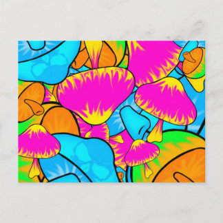 mushrooms postcard