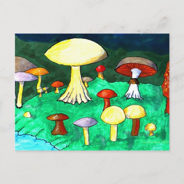 Mushrooms Postcard (Front)