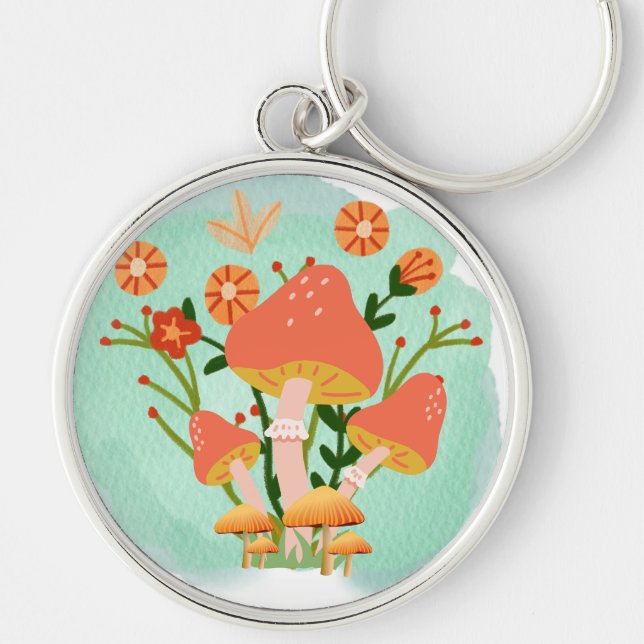 MUSHROOMS SCENE KEYCHAIN (Front)