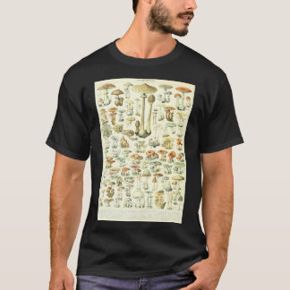 Mushrooms Scientific Illustration Drawing Magic Ps T-Shirt
