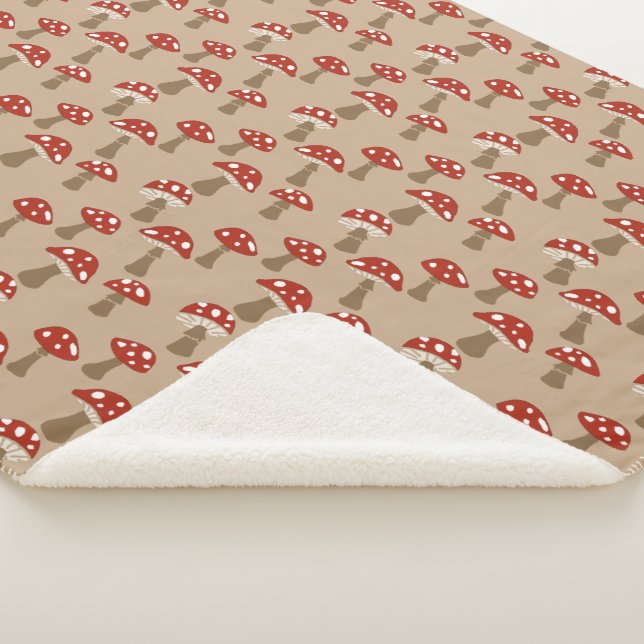 Mushrooms Sherpa Blanket (3/4)