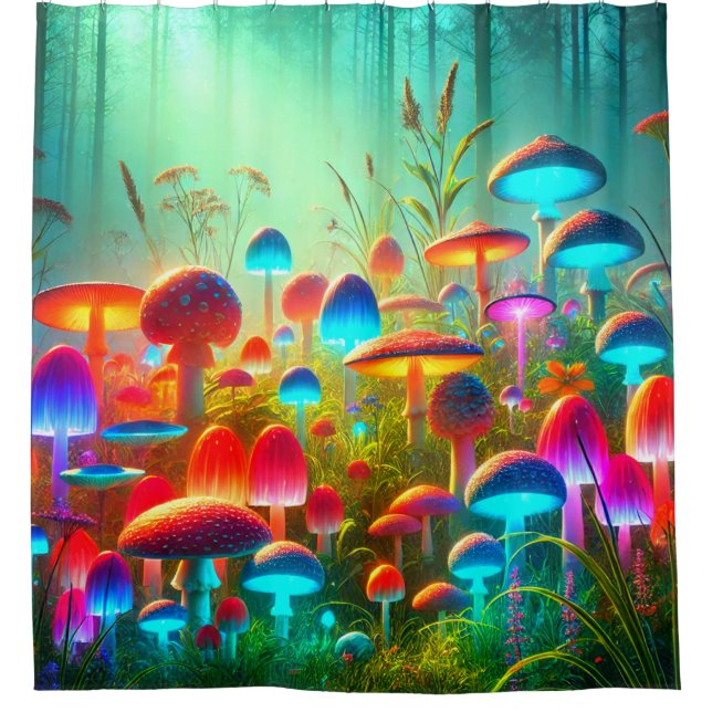 Mushrooms Shower Curtain (Front)
