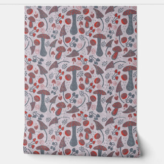 Mushrooms Special Pattern Design Wallpaper