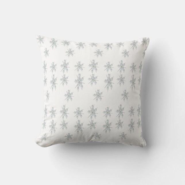 Mushrooms Stars Throw Pillow (Front)