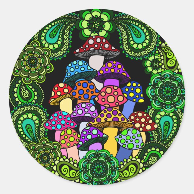 Mushrooms Sticker (Front)