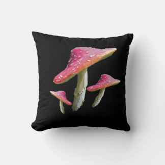 Mushrooms Throw Pillow