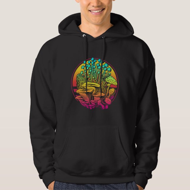 Mushrooms Vaporwave Hoodie (Front)