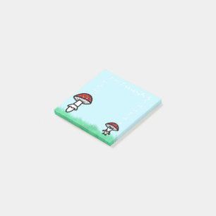 Mushrooms with a Gnome Sticky Notes