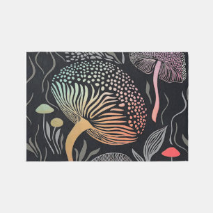 Mushrooms with a Little Spice 6” x 4” Area Rug