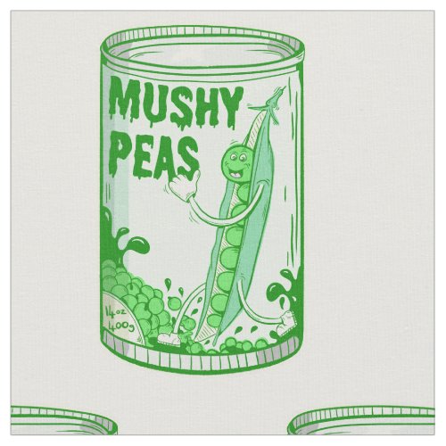 Mushy Peas pop art Fabric