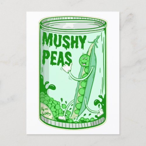 Mushy Peas pop art Postcard