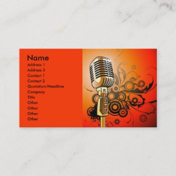 Music1 [converted]  Name  Address 1  Address 2 ... Business Card by CreativeColours at Zazzle