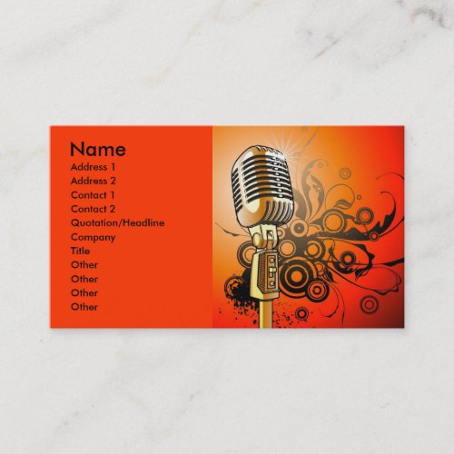music1 [Converted], Name, Address 1, Address 2,... Business Card Templates
