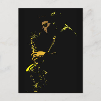 music-23767 music people jazz player sax COOL MUS Postcard
