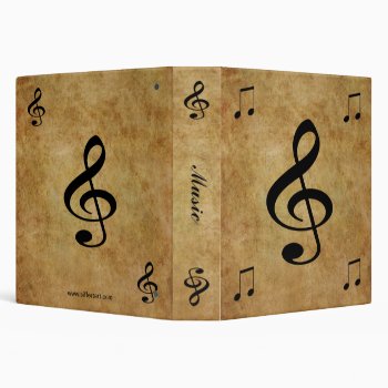 Music 3 Ring Binder by siffert at Zazzle