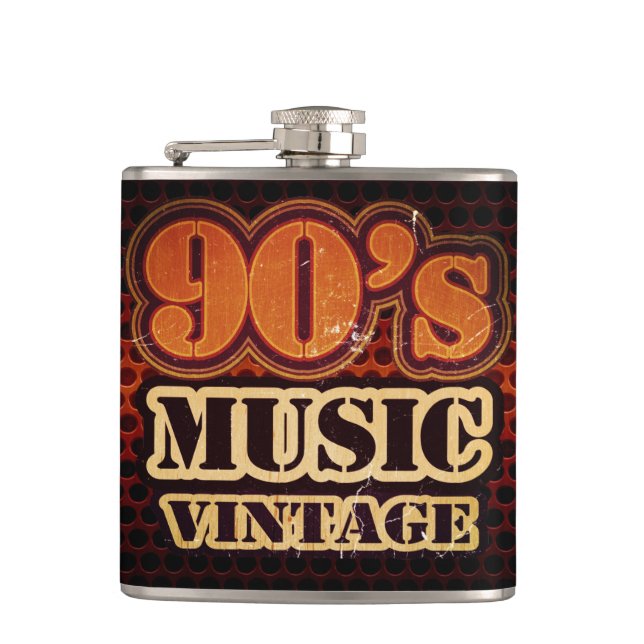Music 90's Vintage Flask (Front)