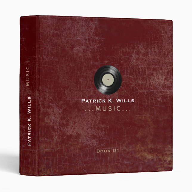 music . a cool binder for a musician (Front/Spine)