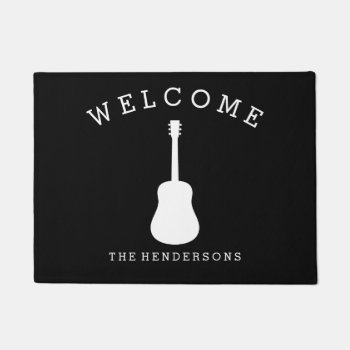 Music Acoustic Guitar Welcome Doormat by rockandpicks at Zazzle