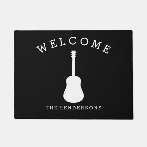 Music Acoustic Guitar Welcome Doormat