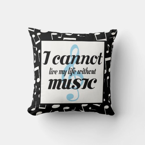 Music Addict Musician Throw Pillow Gift