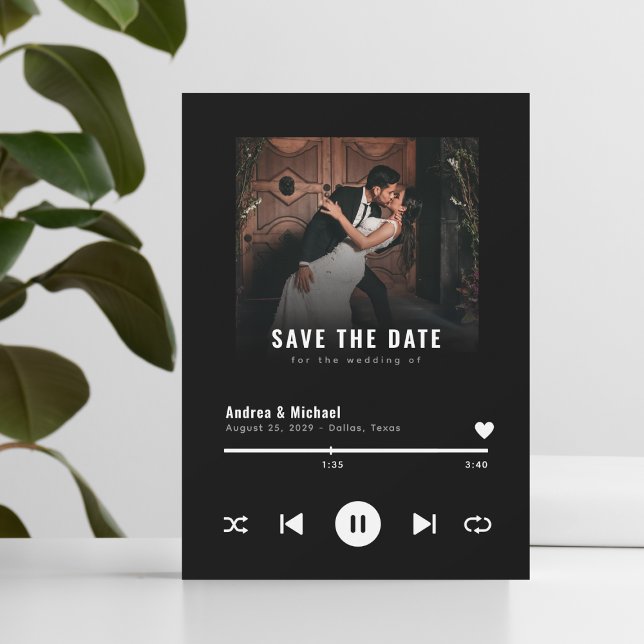Music Album Cover Playlist 2 Dark Photos Wedding Save The Date (Creator Uploaded)
