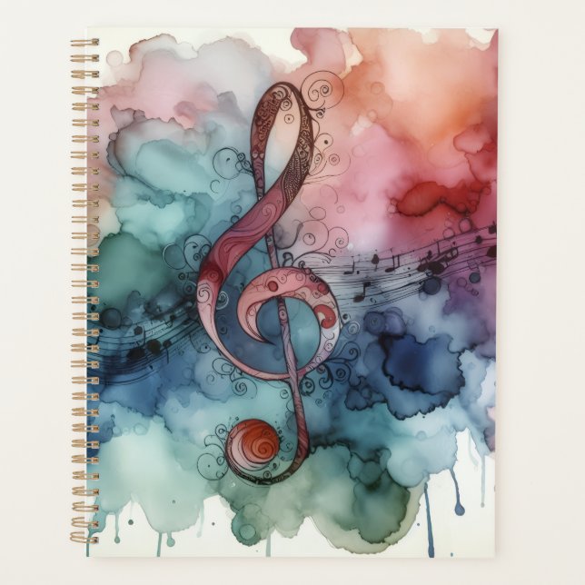 Music Alcohol Ink Planner (Front)