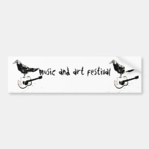 music and art festival bumper sticker