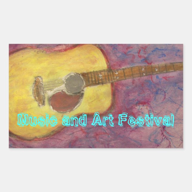 Music and Art Festival Rectangular Sticker (Front)