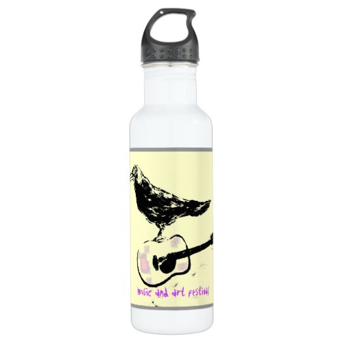 music and art festival water bottle