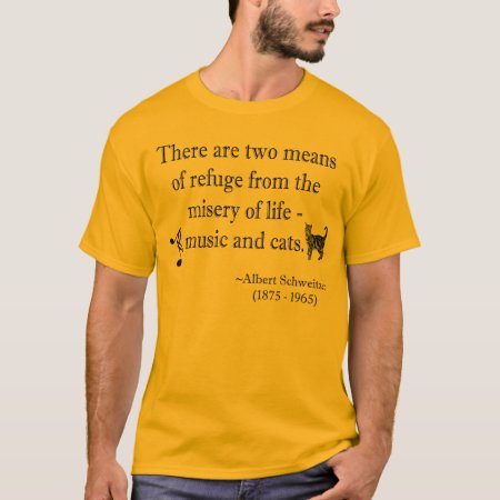 Music And Cats Quotation T-shirt
