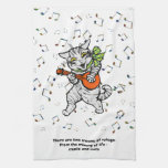 Music And Cats Quote Tea Towel at Zazzle