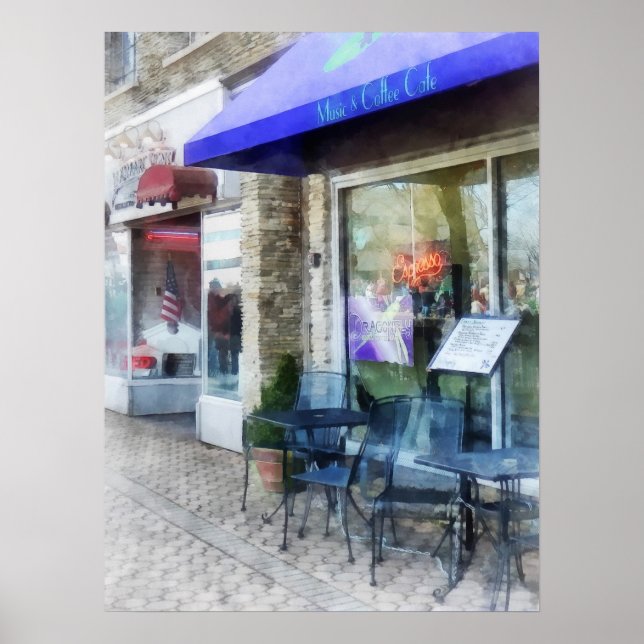 Music And Coffee Cafe Poster (Front)