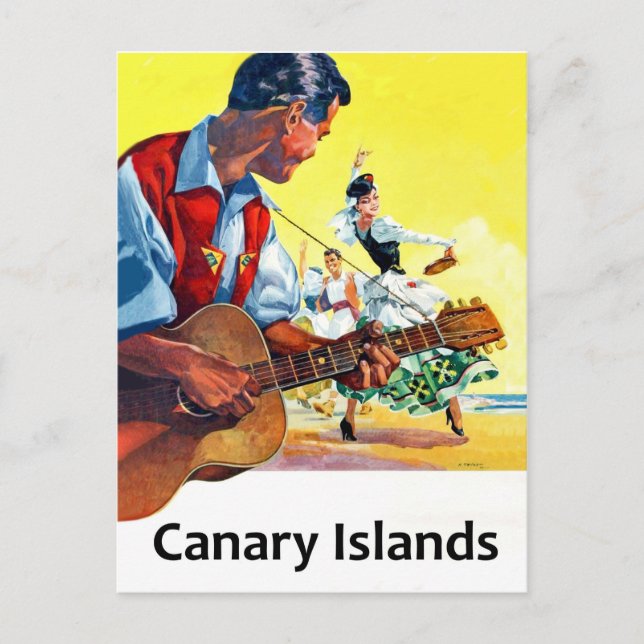Music and dance in canary Islands Postcard (Front)