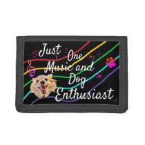 Music and Dog Enthusiast Trifold Wallet Music and Dog Enthusiast Trifold Wallet