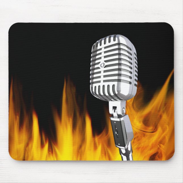 music and flame mouse pad (Front)