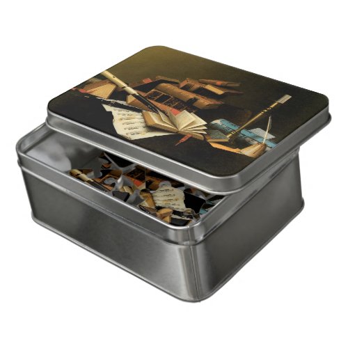 Music and Literature by William Harnett Fine Art Jigsaw Puzzle