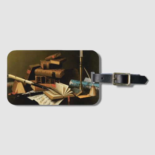 Music and Literature by William Harnett Fine Art Luggage Tag