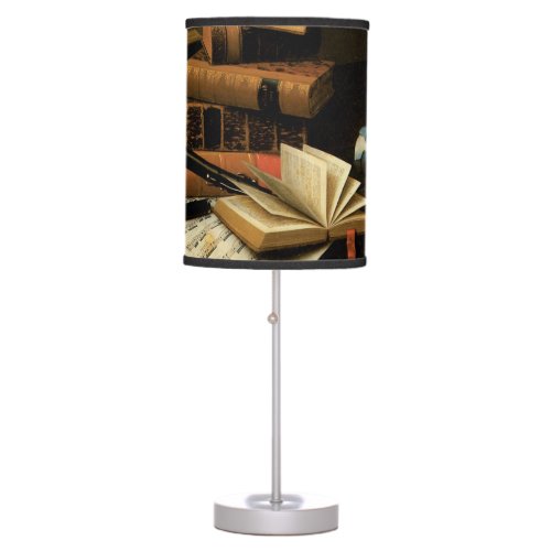 Music and Literature by William Harnett Fine Art Table Lamp