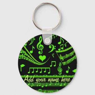 Music and me,In Green_ Keychain