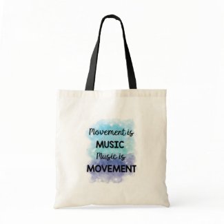 Music and Movement Watercolor Print Tote Bag