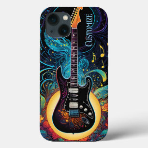 Music And Roses Electric Guitar iPhone 13 Case