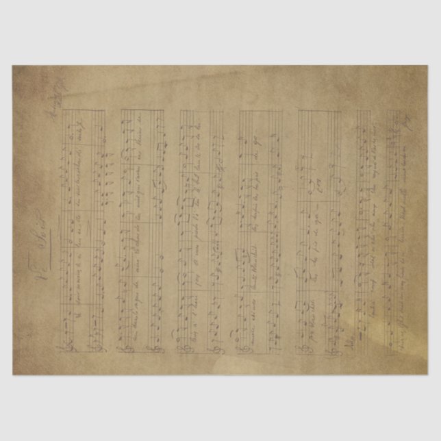 Music and Roses Series Design 10 Tissue Paper (Front)