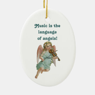 Music Angel Ornament With Poem