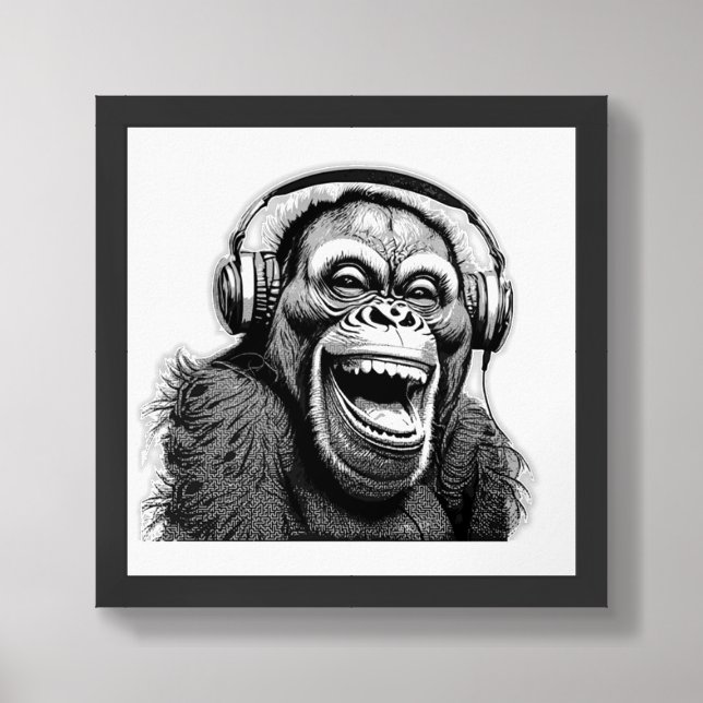 Music Ape  Framed Art (Framed Front)