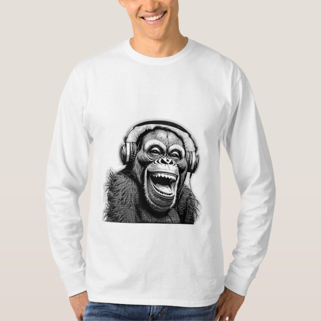 Music Ape Long Sleeve Sweatshirt T-Shirt (Front)